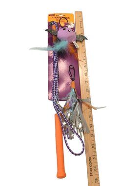 CATSTAGES Halloween BAT TAIL TEASERS Ghost Interactive Toy Orange Purple Silver